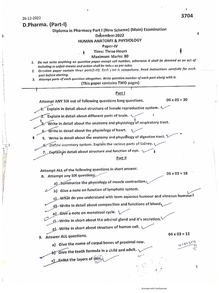 D Pharma All Subject Main University Paper | PDF
