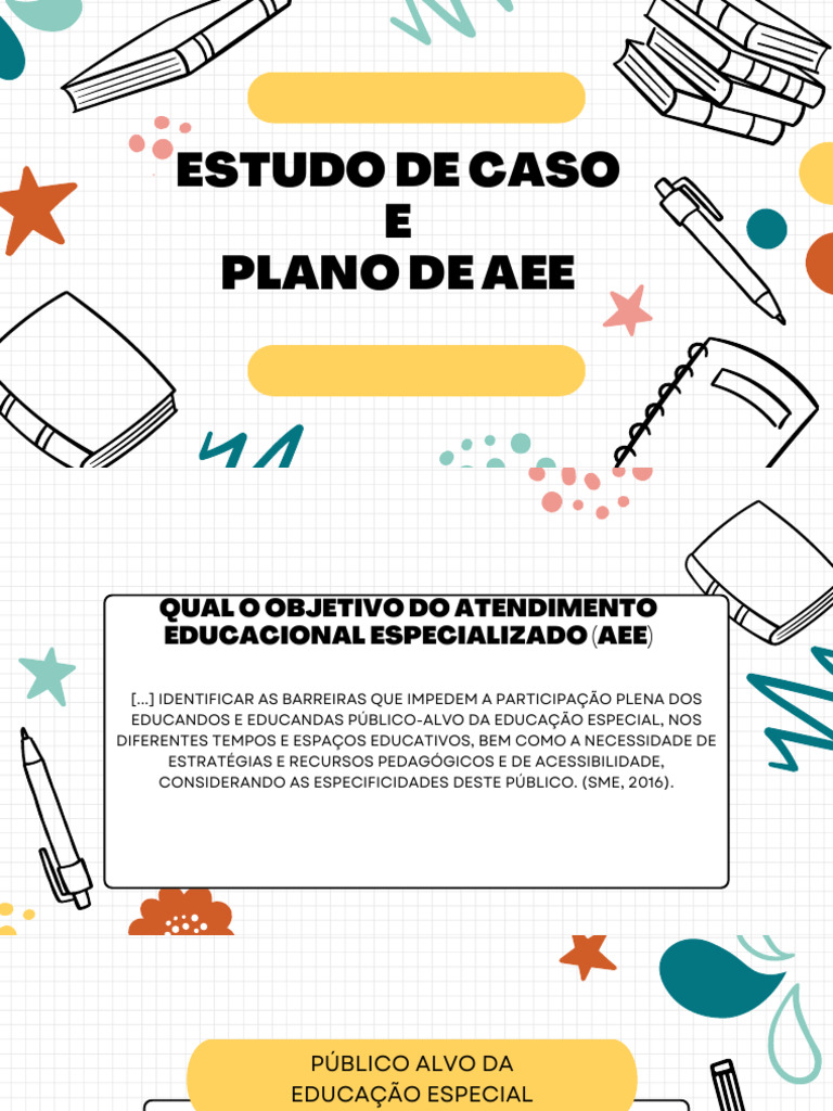 Plano de AEE e Estudo de Caso na Educação Especial | PDF | Educação ...