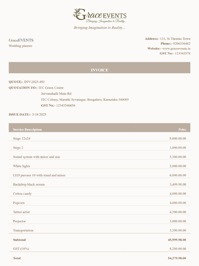 Invoice - INV 2025 493 | PDF