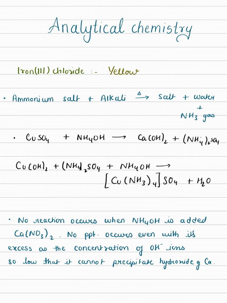 Analytical Chemistry Notes | PDF