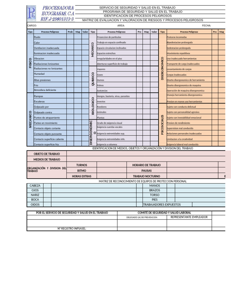 Evaluación de Riesgos Laborales | PDF | Seguridad y salud ocupacional ...