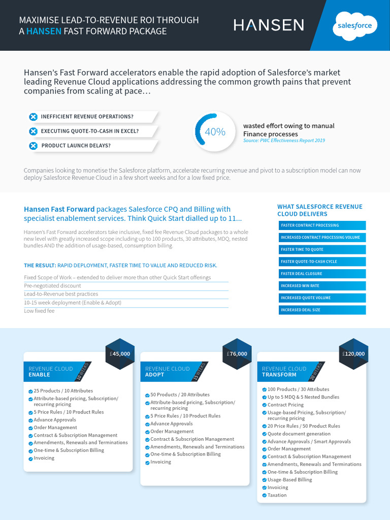 Accelerate Revenue with Hansen Fast Forward | PDF | Pricing ...