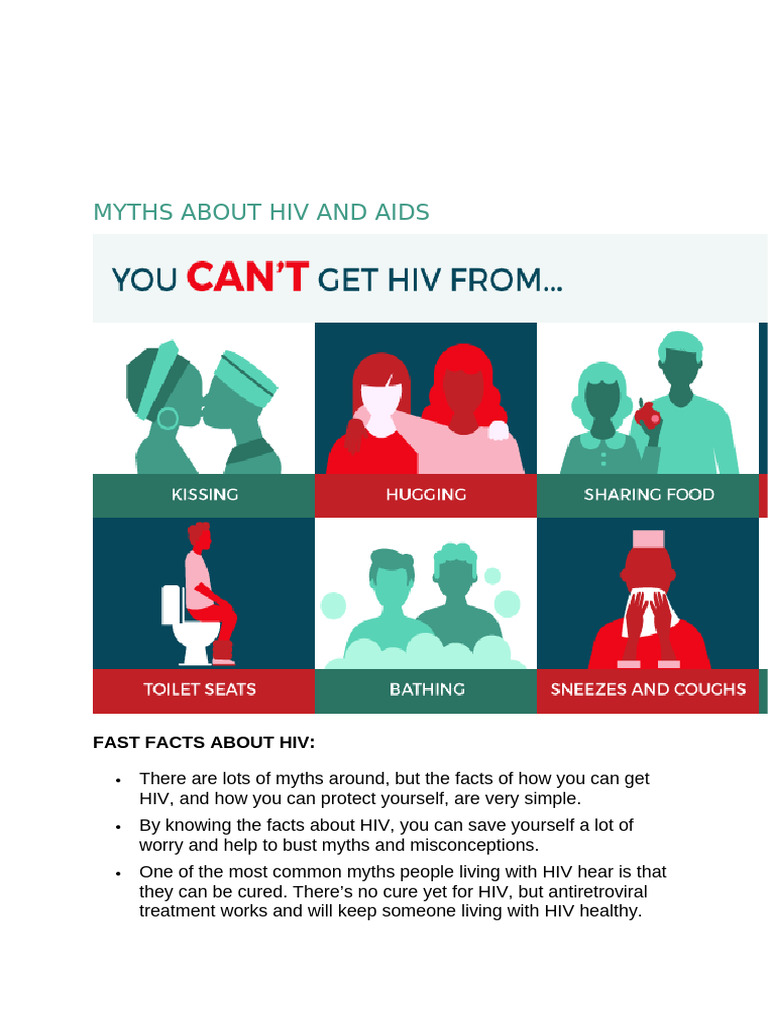 Myths and Facts About HIV | PDF