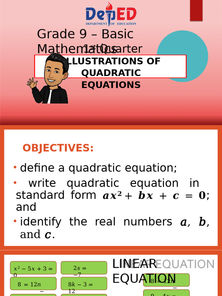 Lesson+1+ +Illustration+of+Quadratic+Equations | PDF | Mathematics ...