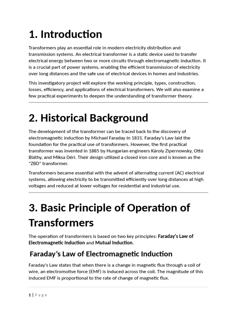 Physics Investigatory Project | PDF | Transformer | Electromagnetic ...