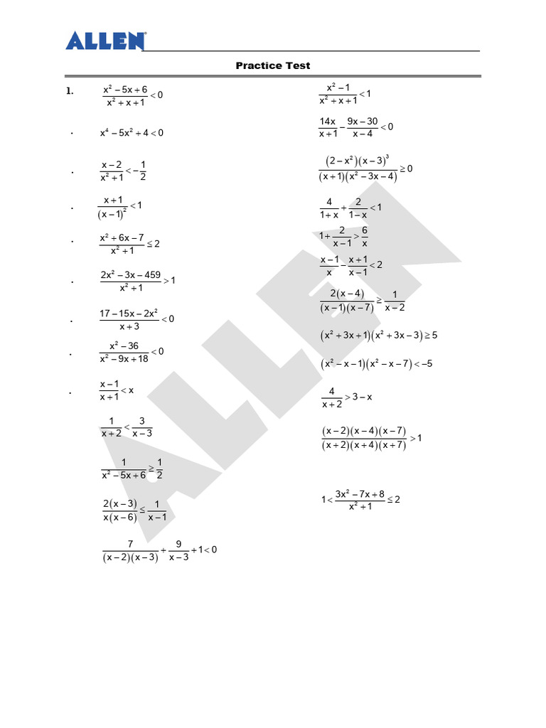 Maths Questions Paper-1 | PDF