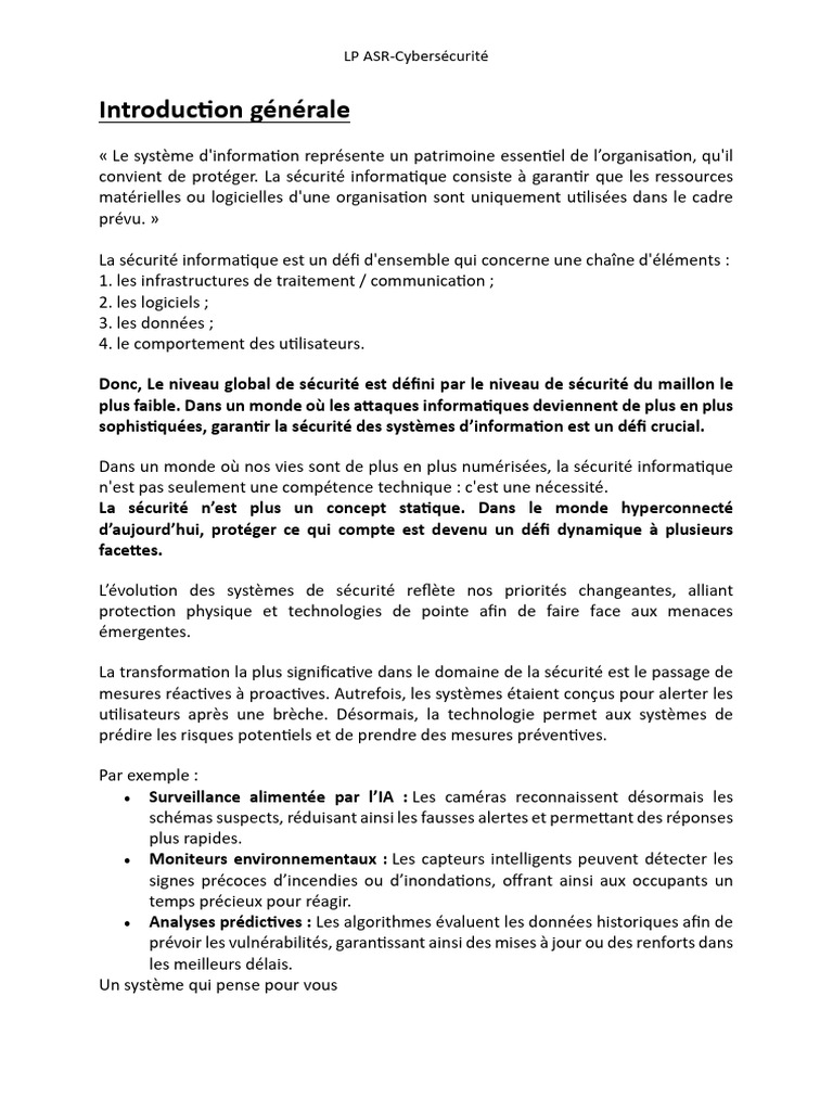 Guide Complet sur la Cybersécurité | PDF | Sécurité | Sécurité des ...