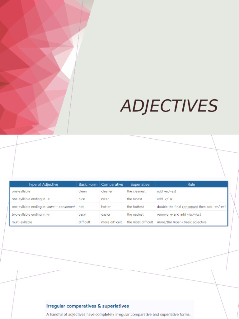 Adjectives | PDF