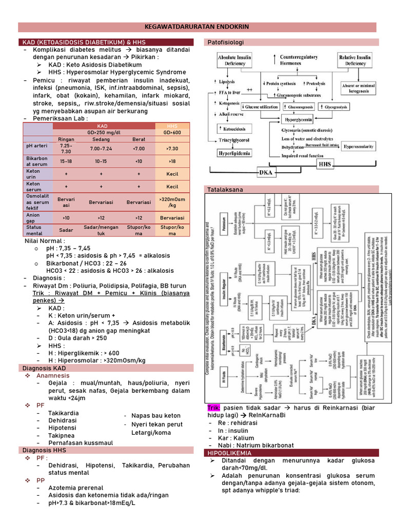 Kegawatdaruratan Endokrin: KAD & HHS | PDF
