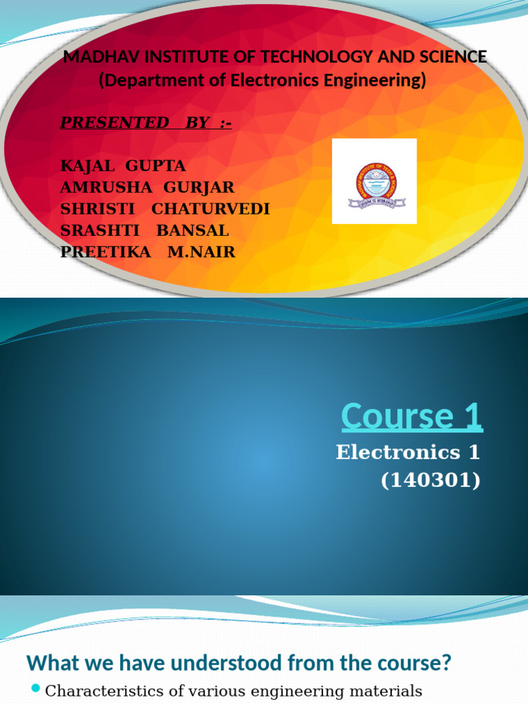 Electronics Engineering Course Overview | PDF | Laplace Transform ...