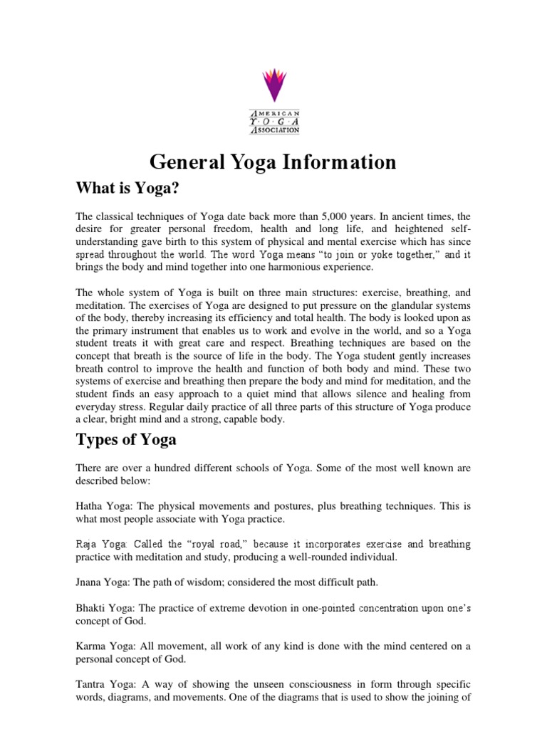 yoga information