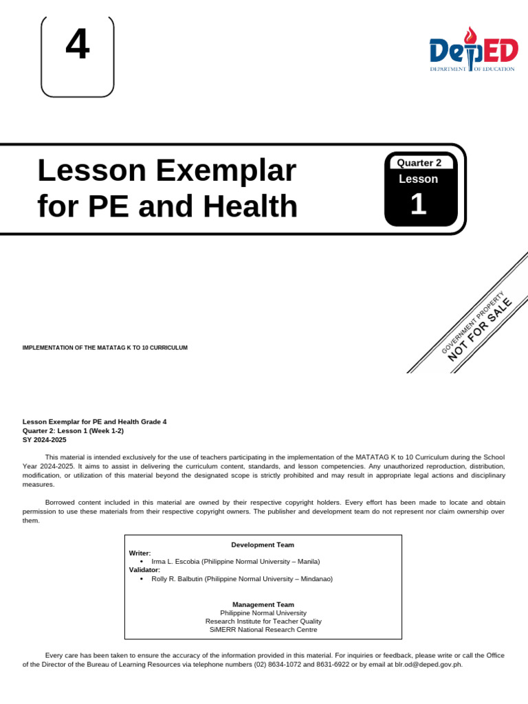 Q2 - LE - PE and Health 4 - Lesson 1 - Week 1 2 1 | PDF | Family | Sibling