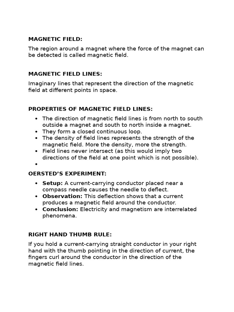 Magnetic Effects of Electric Current | PDF | Electromagnetic Induction ...