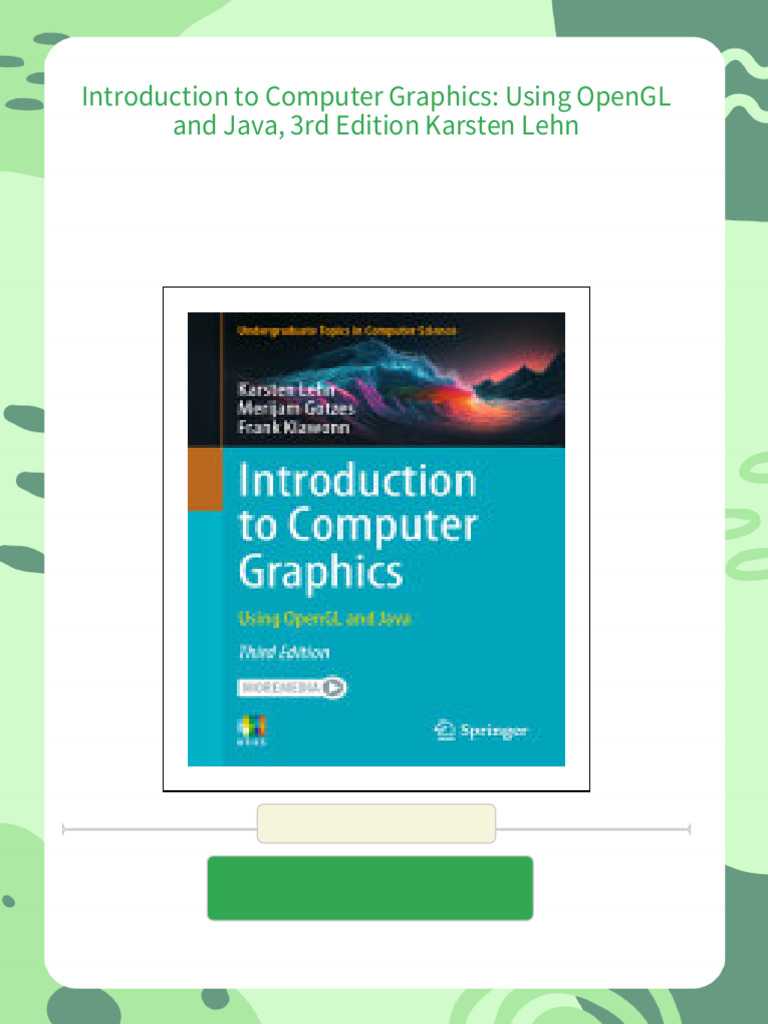 Introduction to Computer Graphics: Using OpenGL and Java, 3rd Edition ...
