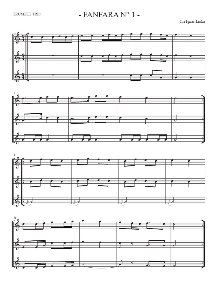 Fanfara n1 - SCORE | PDF