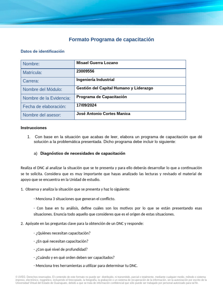 Programa de Capacitación en Liderazgo | PDF | Información | Estilo apa