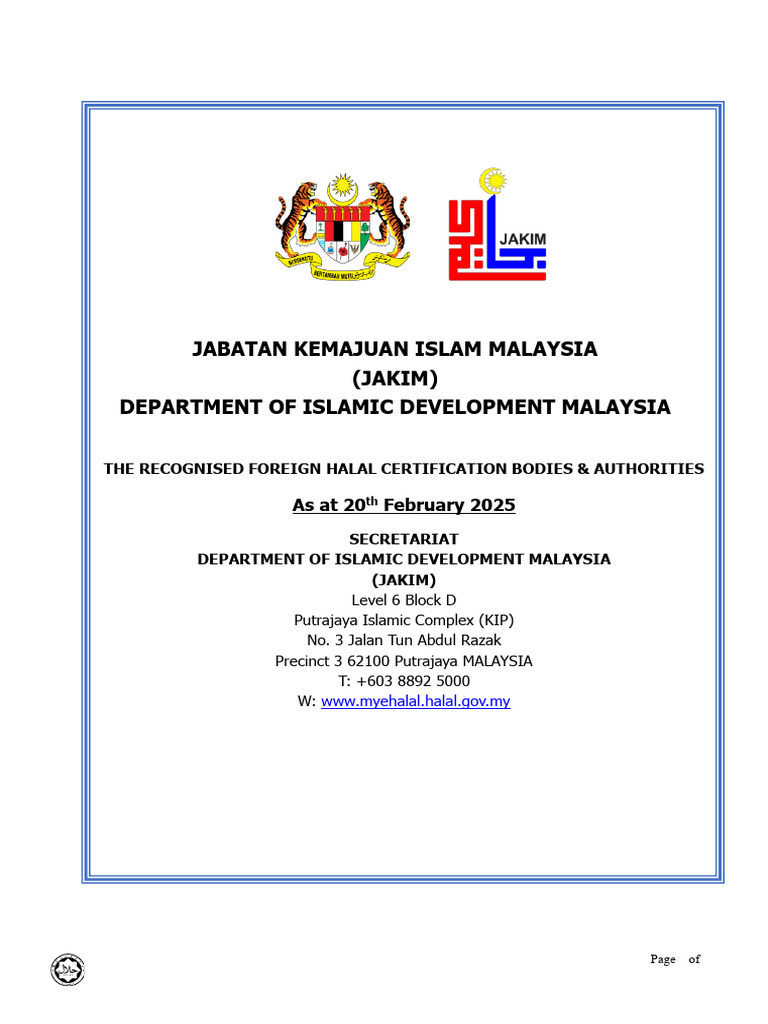 Halal Certification Bodies 2025 | PDF