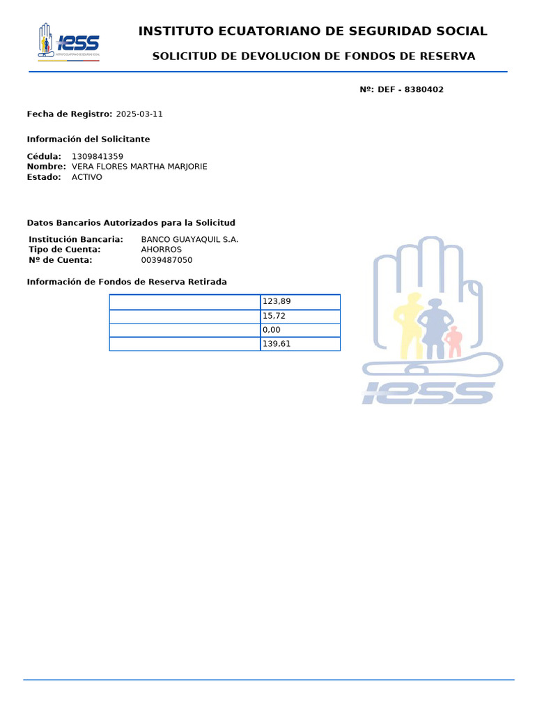 SolicitudDevolucion 1309841359 | PDF