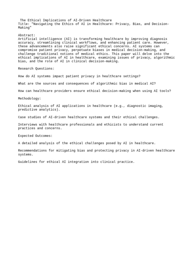 Ethical Challenges of AI in Healthcare | PDF
