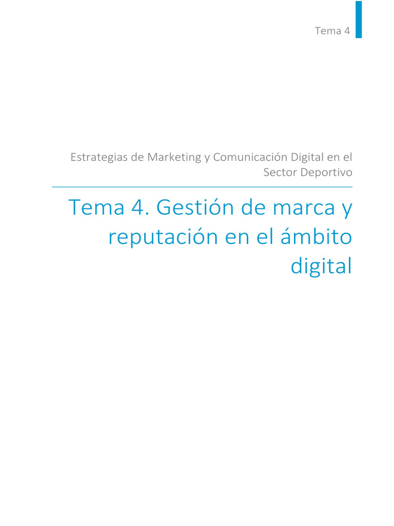 Gestión de Marca en el Deporte Digital | PDF | Marca | Marketing