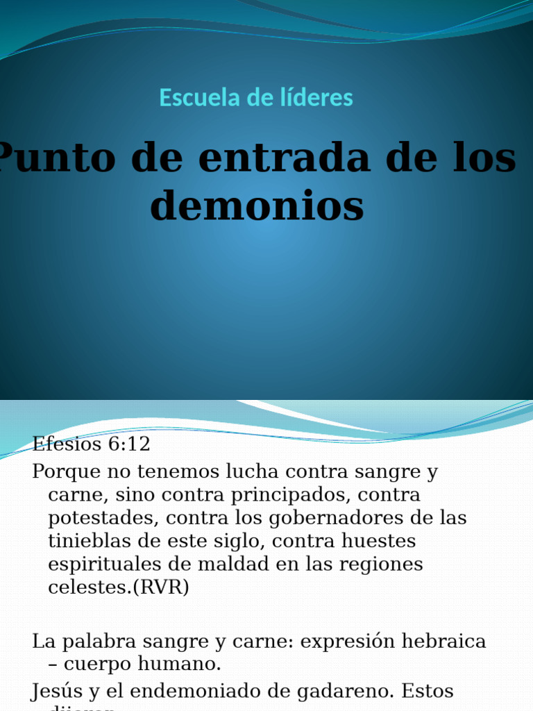 Puntos de entrada de demonios | PDF | Demonios | Pecado