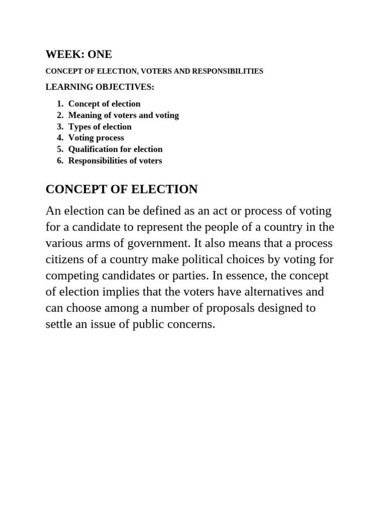 Understanding Elections in Civic Education | PDF | Elections | Voting