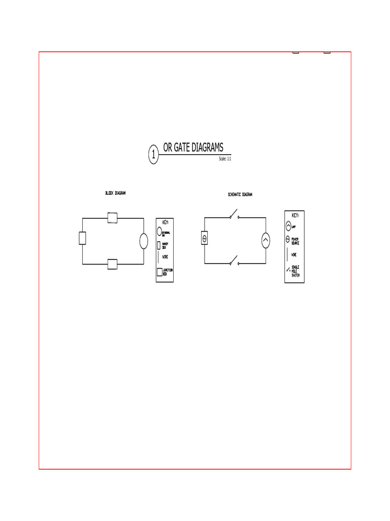 Or Gate Drawings Block and Schematic - Layout1 | PDF