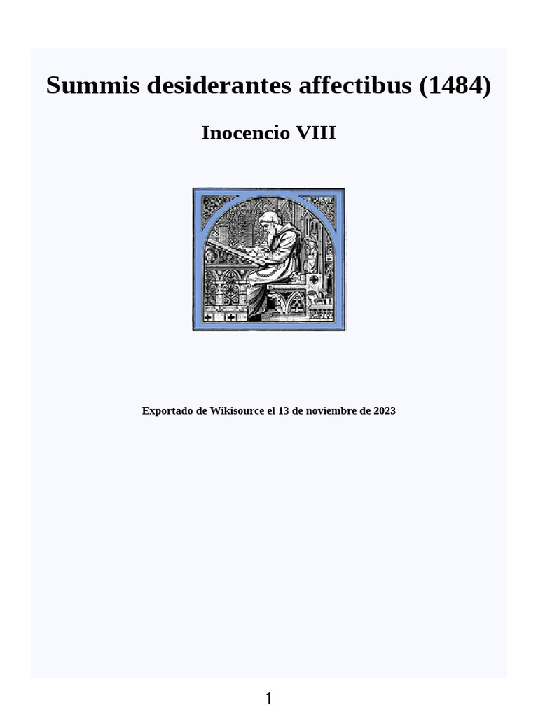 Bula sobre herejías de Inocencio VIII | PDF | Inquisición
