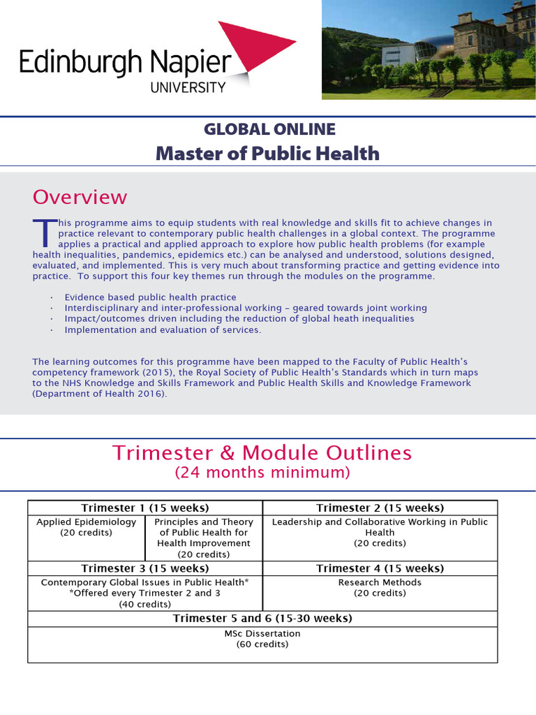 Global Online Master of Public Health | PDF | Public Health | Academic ...