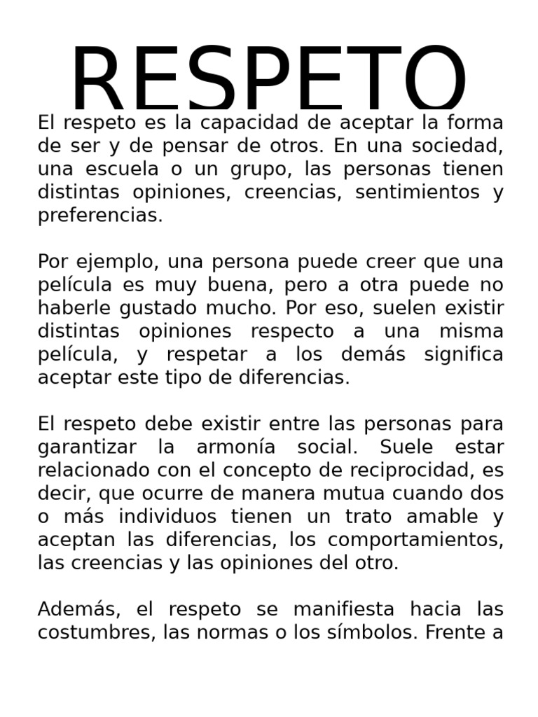 Aceptar y Respetar Diferencias Sociales | PDF
