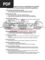 Gym Rules and Regulations for Users | PDF | Weight Training | Clothing
