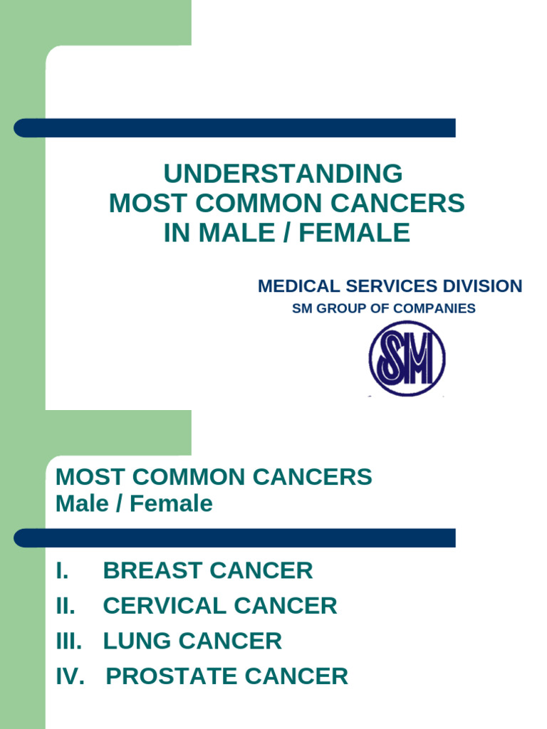 Most Common Cancer - Revised | PDF | Cervical Cancer | Prostate Cancer