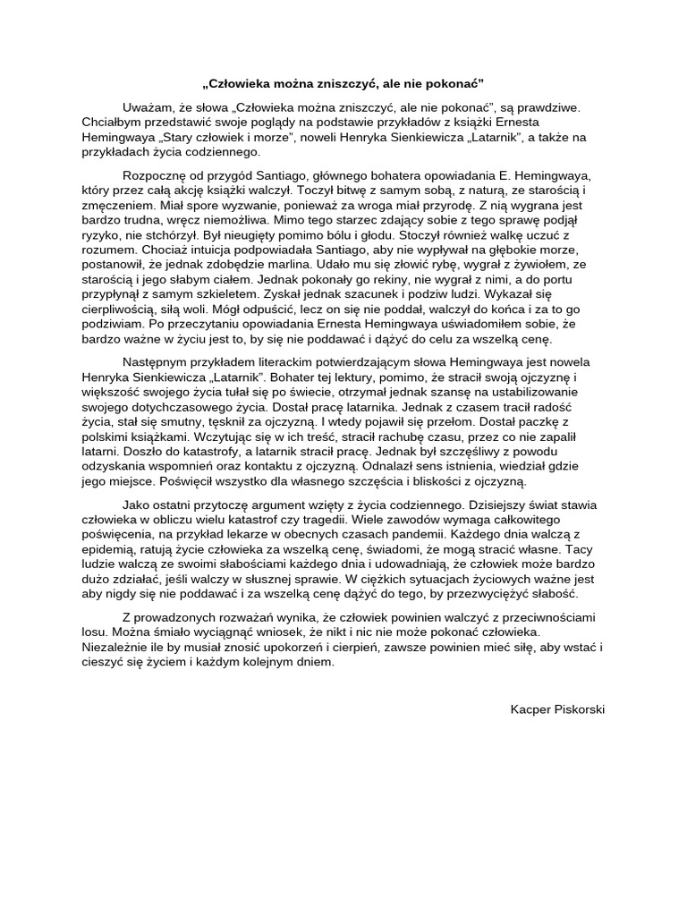 Rozprawka Polski | PDF