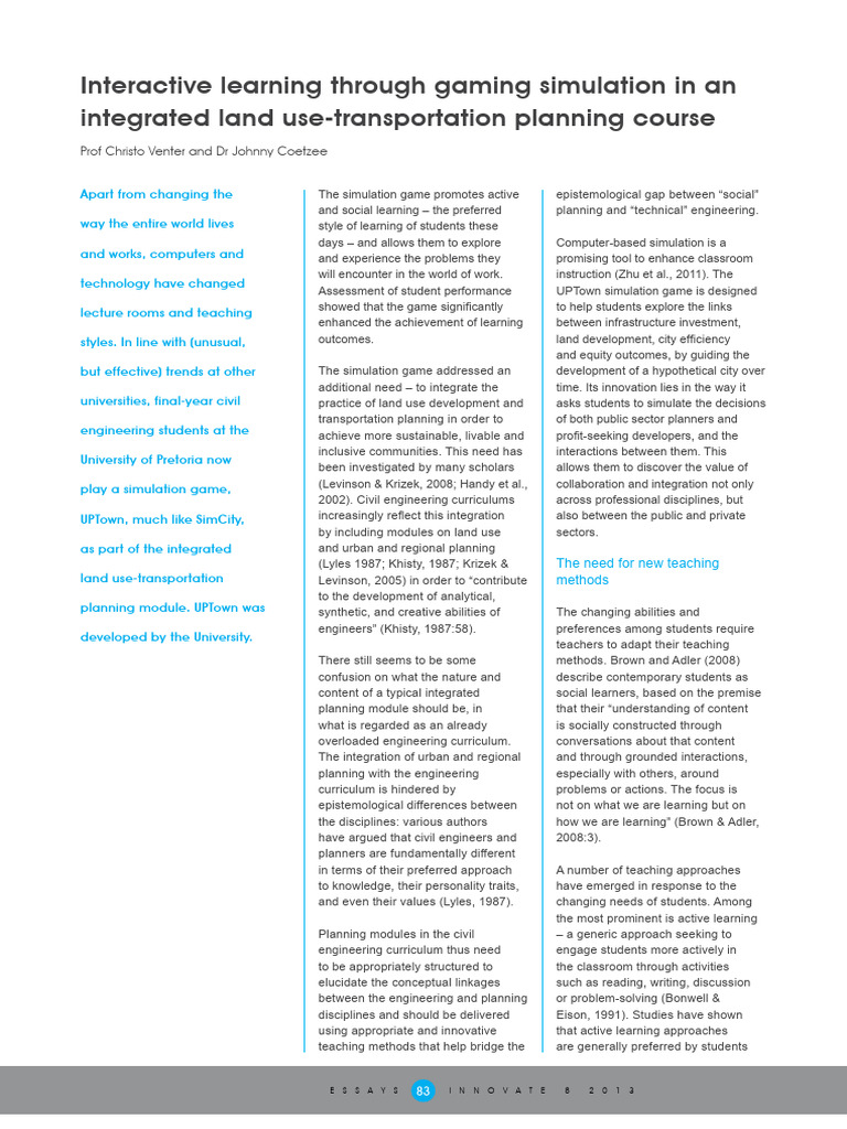 8386interactive Learning Through Gaming Simulation in An Integrated ...