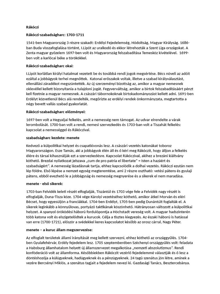 Rákóczi | PDF