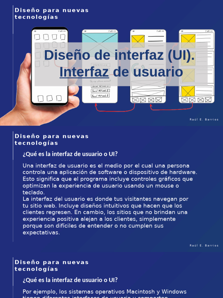 Interfaz de Usuario o UI | PDF | Interfaces gráficas de usuario ...