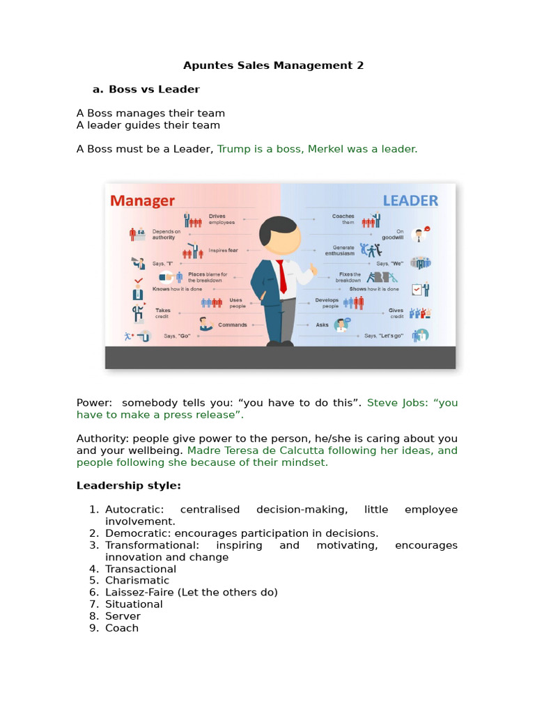Leadership and Recruitment in Sales Management | PDF | Leadership | Sales