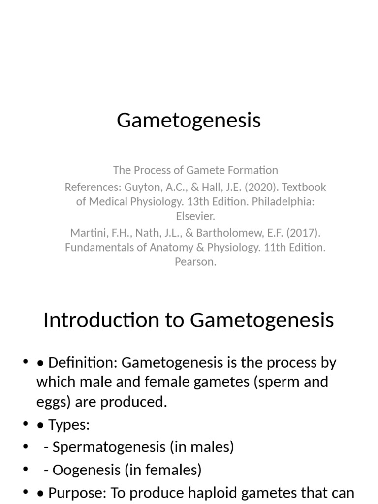Overview of Gametogenesis Processes | PDF | Meiosis | Biology