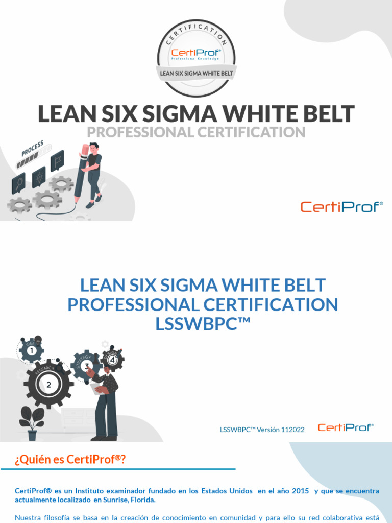 Presentación Oficial White Belt | PDF | Six Sigma | Lean Manufacturing