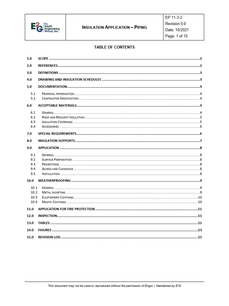 EP 11-3-2 - Insulation - Application - Piping | PDF | Thermal ...
