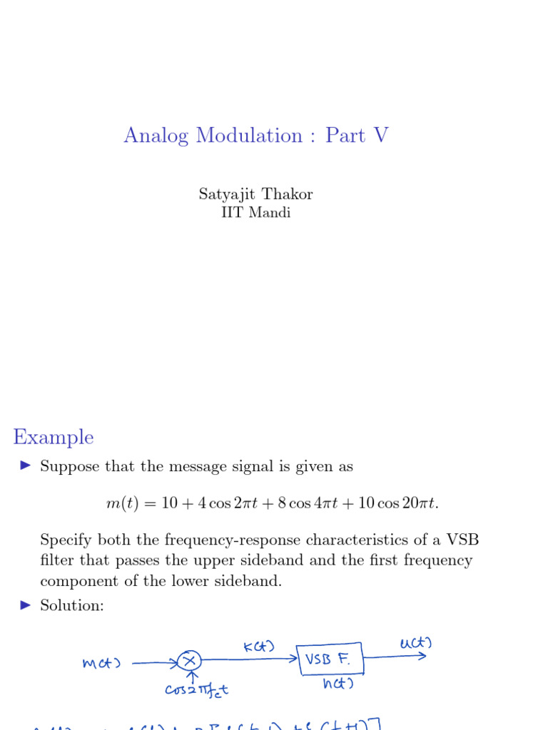 Lecture9 AnalogModulation - Part V | PDF | Telecommunications | Sound ...