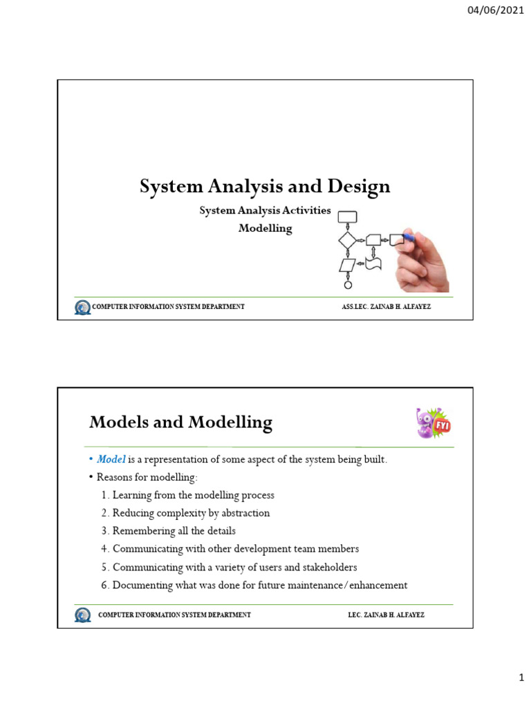 System Analysis and Design Models | PDF | Unified Modeling Language ...