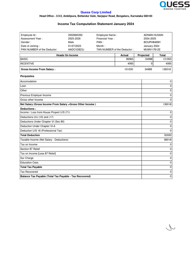 It Declaration1723463349 2002660392 Signed | PDF | Tax Deduction ...