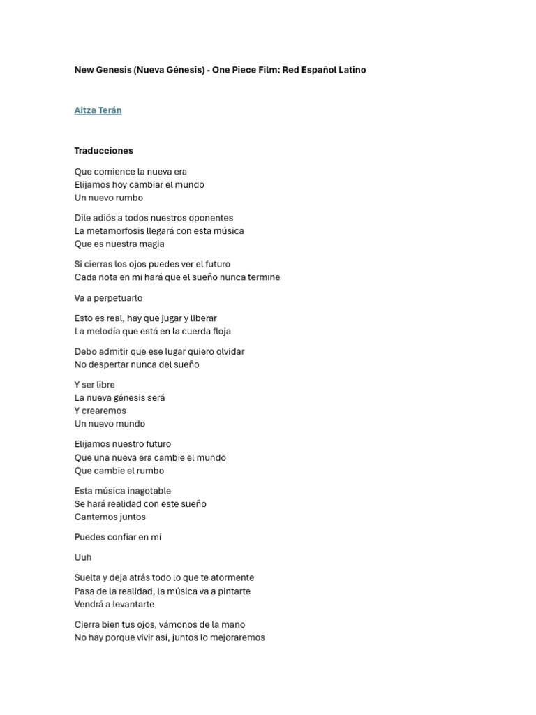 Letra de 