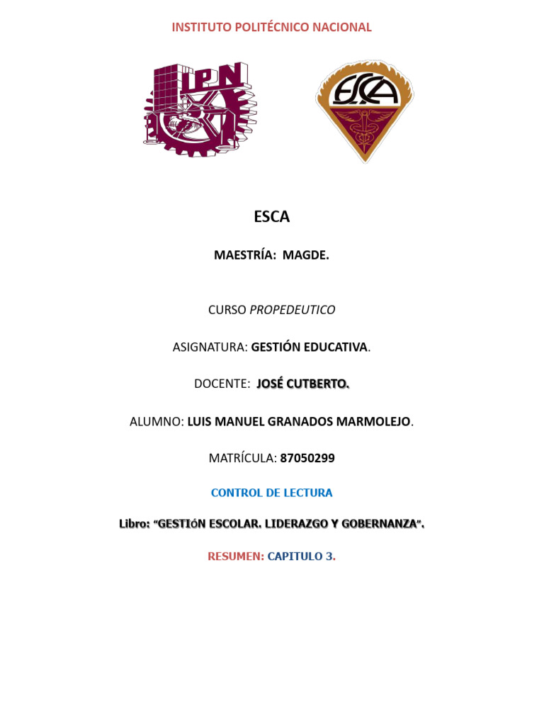 Instituto Politécnico Nacional: Maestría: Magde | PDF | Liderazgo ...