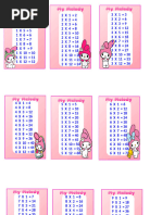 Kuromi Multiplication Tables 1-12 | PDF