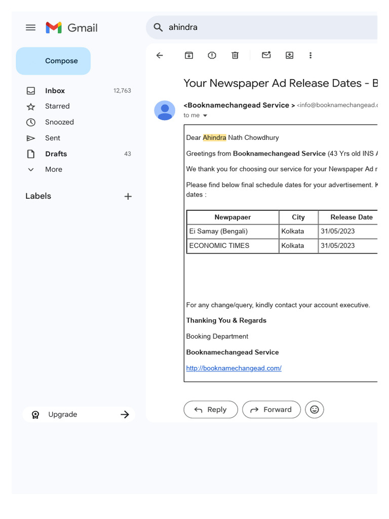 Newspaper Ad Release Schedule | PDF