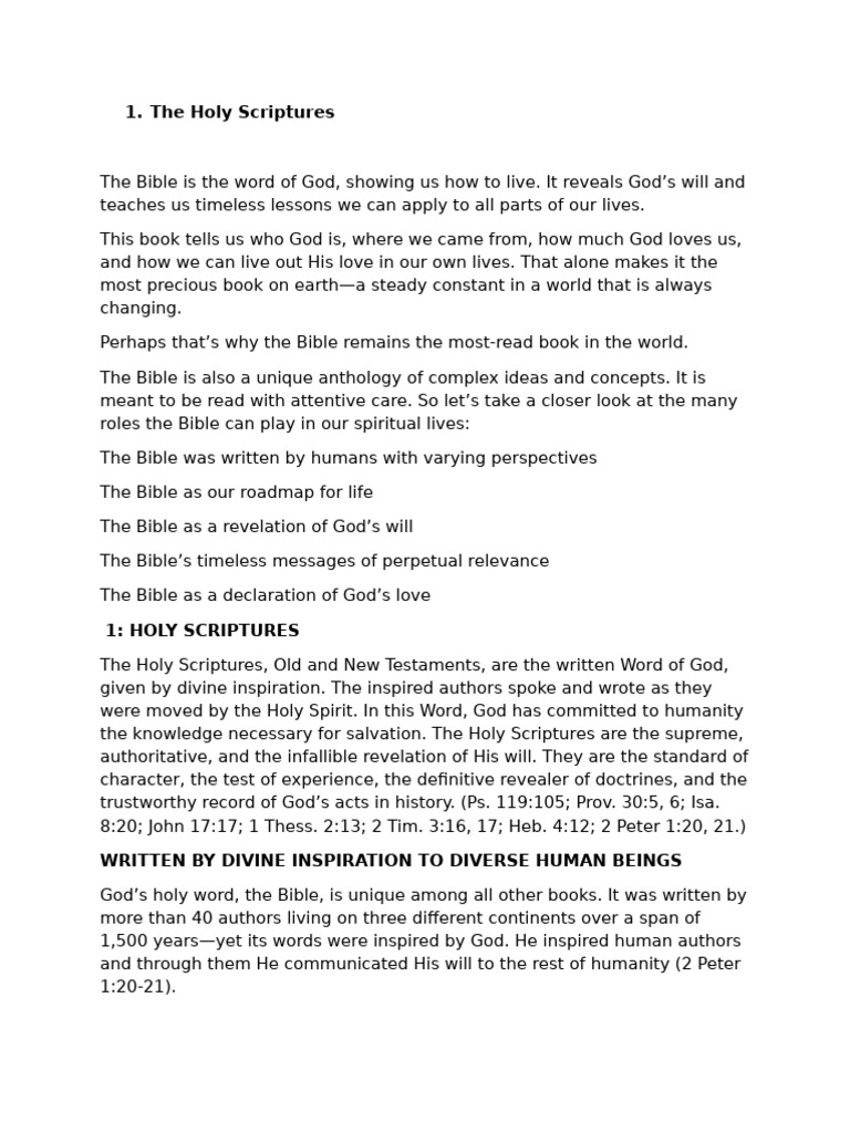 Understanding the Holy Scriptures | PDF | Bible | Revelation