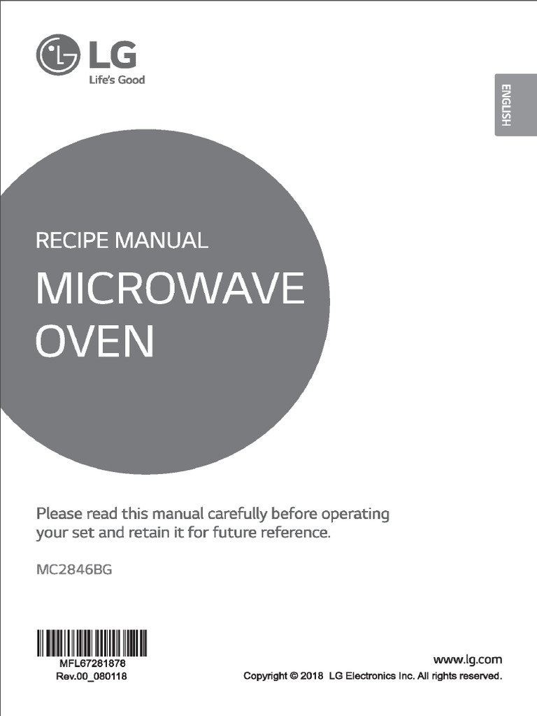 Mc2846bg Recipe Manual (1) | PDF | Cooking | Cuisine