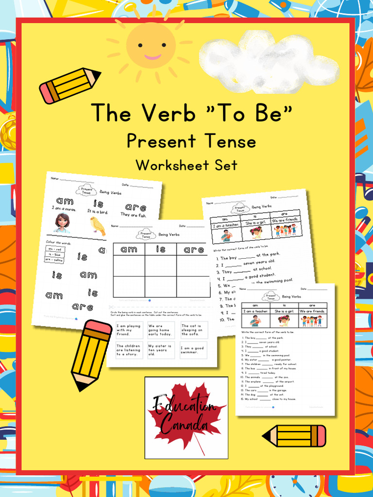 Present Tense "To Be" Worksheet Set | PDF | Linguistic Typology ...